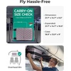 image:imageBAGSMART Expandable Carry On Luggage 22x14x9 Airline Approved Blue  Spinner Wheels TSA Lock Lightweight Hard Shell Suitcase22x14x9 Airline ApprovedRose Purple