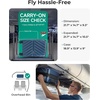 image:imageBAGSMART Expandable Carry On Luggage 22x14x9 Airline Approved Blue  Spinner Wheels TSA Lock Lightweight Hard Shell Suitcase22x14x9 Airline ApprovedRoyal Blue