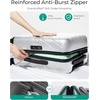image:imageBAGSMART Expandable Carry On Luggage 22x14x9 Airline Approved Blue  Spinner Wheels TSA Lock Lightweight Hard Shell Suitcase22x14x9 Airline ApprovedSilver