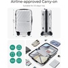 image:imageBAGSMART Expandable Carry On Luggage 22x14x9 Airline Approved Blue  Spinner Wheels TSA Lock Lightweight Hard Shell Suitcase22x14x9 Airline ApprovedSilver
