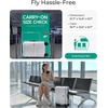 image:imageBAGSMART Expandable Carry On Luggage 22x14x9 Airline Approved Blue  Spinner Wheels TSA Lock Lightweight Hard Shell Suitcase22x14x9 Airline ApprovedSilver