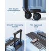 image:imageBAGSMART Expandable Carry On Luggage 22x14x9 Airline Approved Blue  Spinner Wheels TSA Lock Lightweight Hard Shell Suitcase22x14x9 Airline ApprovedSliver