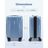 image:imageBAGSMART Expandable Carry On Luggage 22x14x9 Airline Approved Blue  Spinner Wheels TSA Lock Lightweight Hard Shell Suitcase22x14x9 Airline ApprovedSliver