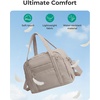 image:imageBAGSMART Expandable Personal Item Travel Bag Lightweight Gym Bag for Women 24L Weekender Travel Duffle with Toiletry Bag Carry on Overnight Duffel ChocolatePink