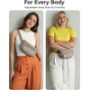 image:imageBAGSMART Fanny Packs for Women Cross Body Quilted Puffy Belt Bag with Pockets Fashion Waist Packs for Traveling Hiking BlackZDark Pink
