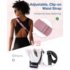 image:imageBAGSMART Fanny Packs for Women Small Belt Bag with Adjustable Strap Waist Pack for Running Workout Traveling Hiking Beige GreenPink