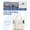 image:imageBAGSMART Foldable Tote Bag with Drawstring Bag Tote Bag Shoulder Bag Top Handle Handbag for Travel Work Beach GymBeige 2unfoldable