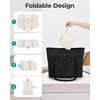 image:imageBAGSMART Foldable Tote Bag with Drawstring Bag Tote Bag Shoulder Bag Top Handle Handbag for Travel Work Beach GymBeige