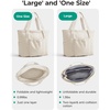 image:imageBAGSMART Foldable Tote Bag with Drawstring Bag Tote Bag Shoulder Bag Top Handle Handbag for Travel Work Beach GymBeige
