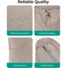 image:imageBAGSMART Foldable Tote Bag with Drawstring Bag Tote Bag Shoulder Bag Top Handle Handbag for Travel Work Beach GymGrayish Brown