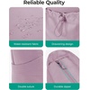 image:imageBAGSMART Foldable Tote Bag with Drawstring Bag Tote Bag Shoulder Bag Top Handle Handbag for Travel Work Beach GymPurple