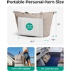 image:imageBAGSMART Foldable Travel Bag 37L Expandable Personal Item Bag Lightweight Travel Essentials for Women Water Resistant Extra Carry on Bag BlackCamel