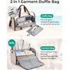 image:imageBAGSMART Garment Bag Duffle Bag for Travel Convertible 2 in 1 Suit Bag for Hanging Clothes Carry on Travel Bag with Shoes BagShoulder Strap Weekender for Dresses Coats Shirts BlackBlack