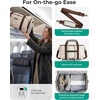 image:imageBAGSMART Garment Bag Duffle Bag for Travel Convertible 2 in 1 Suit Bag for Hanging Clothes Carry on Travel Bag with Shoes BagShoulder Strap Weekender for Dresses Coats Shirts BlackBrown