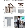 image:imageBAGSMART Garment Bag Duffle Bag for Travel Convertible 2 in 1 Suit Bag for Hanging Clothes Carry on Travel Bag with Shoes BagShoulder Strap Weekender for Dresses Coats Shirts BlackWhite