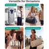 image:imageBAGSMART Garment Bag Duffle Bag for Travel Convertible 2 in 1 Suit Bag for Hanging Clothes Carry on Travel Bag with Shoes BagShoulder Strap Weekender for Dresses Coats Shirts BlackBrown