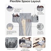 image:imageBAGSMART Garment Bag Duffle Bag for Travel Convertible 2 in 1 Suit Bag for Hanging Clothes Carry on Travel Bag with Shoes BagShoulder Strap Weekender for Dresses Coats Shirts BlackWhite