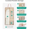 image:imageBAGSMART Garment Bags for Travel Foldable Carry on Suit Carrier for Hanging Clothes Stylish Dress Carrier Large Convertible Weekender Garment Bags for Women MenPuffy Light Pink