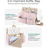 image:imageBAGSMART Garment Duffel Bag Convertible 2in1 Puffy WaterResistant CarryOn with Shoe Compartment ABlackADark Pink