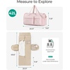 image:imageBAGSMART Garment Duffel Bag Convertible 2in1 Puffy WaterResistant CarryOn with Shoe Compartment ABlackAKhaki