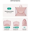 image:imageBAGSMART Garment Folder Packing Cubes for Travel 4 Set Lightweight Travel Cubes for Wrinkle Free Durable Suitcase Organizers Bag Set for Travel Essentials Baby PinkBaby Pink
