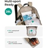 image:imageBAGSMART Gym Backpack for Men with Shoe Compartment for MultiSport  WaterResistant MultiSport Gym Storage Expandable Pocket Fits Basketball Football Shoe Compartment Separates Swim GearLight Brown