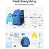 image:imageBAGSMART Gym Backpack for Men with Shoe Compartment for MultiSport  WaterResistant MultiSport Gym Storage Expandable Pocket Fits Basketball Football Shoe Compartment Separates Swim GearBlack