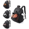 image:imageBAGSMART Gym Backpack for Men with Shoe Compartment for MultiSport  WaterResistant MultiSport Gym Storage Expandable Pocket Fits Basketball Football Shoe Compartment Separates Swim GearJet Black