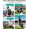 image:imageBAGSMART Gym Backpack for Men with Shoe Compartment for MultiSport  WaterResistant MultiSport Gym Storage Expandable Pocket Fits Basketball Football Shoe Compartment Separates Swim GearJet Black