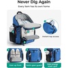 image:imageBAGSMART Gym Backpack for Men with Shoe Compartment for MultiSport  WaterResistant MultiSport Gym Storage Expandable Pocket Fits Basketball Football Shoe Compartment Separates Swim GearBlue