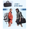 image:imageBAGSMART Gym Bag for Men Athletic Sports Backpack Travel Hiking Duffel  3In1 Gym Bag for Travel Clothes amp Padded 133 Laptop with Waterproof Wet Pocket amp Shoe Compartment for Travel CampingBlack