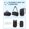image:imageBAGSMART Gym Bag for Men Athletic Sports Backpack Travel Hiking Duffel  3In1 Gym Bag for Travel Clothes amp Padded 133 Laptop with Waterproof Wet Pocket amp Shoe Compartment for Travel CampingKhaki