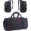 image:imageBAGSMART Gym Bag for Men Athletic Sports Backpack Travel Hiking Duffel  3In1 Gym Bag for Travel Clothes amp Padded 133 Laptop with Waterproof Wet Pocket amp Shoe Compartment for Travel CampingBlack