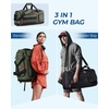 image:imageBAGSMART Gym Bag for Men Athletic Sports Backpack Travel Hiking Duffel  3In1 Gym Bag for Travel Clothes amp Padded 133 Laptop with Waterproof Wet Pocket amp Shoe Compartment for Travel CampingGreen