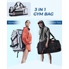 image:imageBAGSMART Gym Bag for Men Athletic Sports Backpack Travel Hiking Duffel  3In1 Gym Bag for Travel Clothes amp Padded 133 Laptop with Waterproof Wet Pocket amp Shoe Compartment for Travel CampingGrey