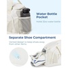 image:imageBAGSMART Gym Bag for Men Women Expandable Sports Duffel Bag Lightweight Workout Bag with Shoe Compartment amp Wet Pocket Water Resistant Weekend Overnight Bag for Travel Gym Beige