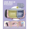 image:imageBAGSMART Gym Bag for Women 36L Small Sports Duffle Bag With Shoe Bag Lightweight Overnight Weekender Travel Duffel Bag Water Resistant Workout Sports Bag for Travel  PinkPink