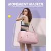 image:imageBAGSMART Gym Bag for Women 36L Small Sports Duffle Bag With Shoe Bag Lightweight Overnight Weekender Travel Duffel Bag Water Resistant Workout Sports Bag for Travel  PinkPink