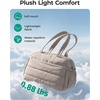 image:imageBAGSMART Gym Bag for Women Lightweight Personal Item Travel Bag Puffer Duffle Bag 2PC Travel Bag Quilted Carry On Weekender Overnight Bag Puffy Duffel Bag for Travel Water ResistantBrownNavy Blue