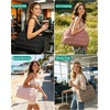 image:imageBAGSMART Gym Bag for Women Lightweight Puffer Duffle Bag 2PC Travel Bag 31L Weekender Overnight Bag Quilted Carry On Tote Bag Diaper Hospital Dance Bag for Travel Gym Water Resistant PinkCamel
