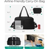 image:imageBAGSMART Gym Bag for Women Lightweight Puffer Duffle Bag 2PC Travel Bag 31L Weekender Overnight Bag Quilted Carry On Tote Bag Diaper Hospital Dance Bag for Travel Gym Water Resistant PinkBlack