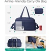 image:imageBAGSMART Gym Bag for Women Lightweight Puffer Duffle Bag 2PC Travel Bag 31L Weekender Overnight Bag Quilted Carry On Tote Bag Diaper Hospital Dance Bag for Travel Gym Water Resistant PinkNavy Blue