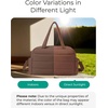 image:imageBAGSMART Gym Bag for Women Lightweight Puffer Duffle Bag 2PC Travel Bag 31L Weekender Overnight Bag Quilted Carry On Tote Bag Diaper Hospital Dance Bag for Travel Gym Water Resistant PinkCoffee Brown