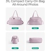 image:imageBAGSMART Gym Bag for Women Lightweight Puffer Duffle Bag 2PC Travel Bag 31L Weekender Overnight Bag Quilted Carry On Tote Bag Diaper Hospital Dance Bag for Travel Gym Water Resistant PinkMisty Purple