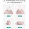 image:imageBAGSMART Gym Bag for Women Lightweight Puffer Duffle Bag 2PC Travel Bag 31L Weekender Overnight Bag Quilted Carry On Tote Bag Diaper Hospital Dance Bag for Travel Gym Water Resistant PinkBaby Pink