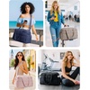 image:imageBAGSMART Gym Bag for Women Lightweight Puffer Duffle Bag 2PC Travel Bag 31L Weekender Overnight Bag Quilted Carry On Tote Bag Diaper Hospital Dance Bag for Travel Gym Water Resistant PinkBlack