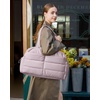 image:imageBAGSMART Gym Bag for Women Lightweight Puffer Duffle Bag 2PC Travel Bag 31L Weekender Overnight Bag Quilted Carry On Tote Bag Diaper Hospital Dance Bag for Travel Gym Water Resistant PinkMisty Purple