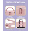image:imageBAGSMART Gym Bag for Women Men 36L Small Sports Bag With Shoe Bag Lightweight Weekender Carry On Duffel Bag Water Resistant Workout Duffel Bags for Traveling  GrayPink