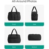 image:imageBAGSMART Gym Bag for Women Personal Item Puffer Duffle Bag Weekender Overnight Carry On Tote Handag for TravelBlack