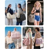 image:imageBAGSMART Gym Bag for Women Personal Item Puffer Duffle Bag Weekender Overnight Carry On Tote Handag for TravelBlack